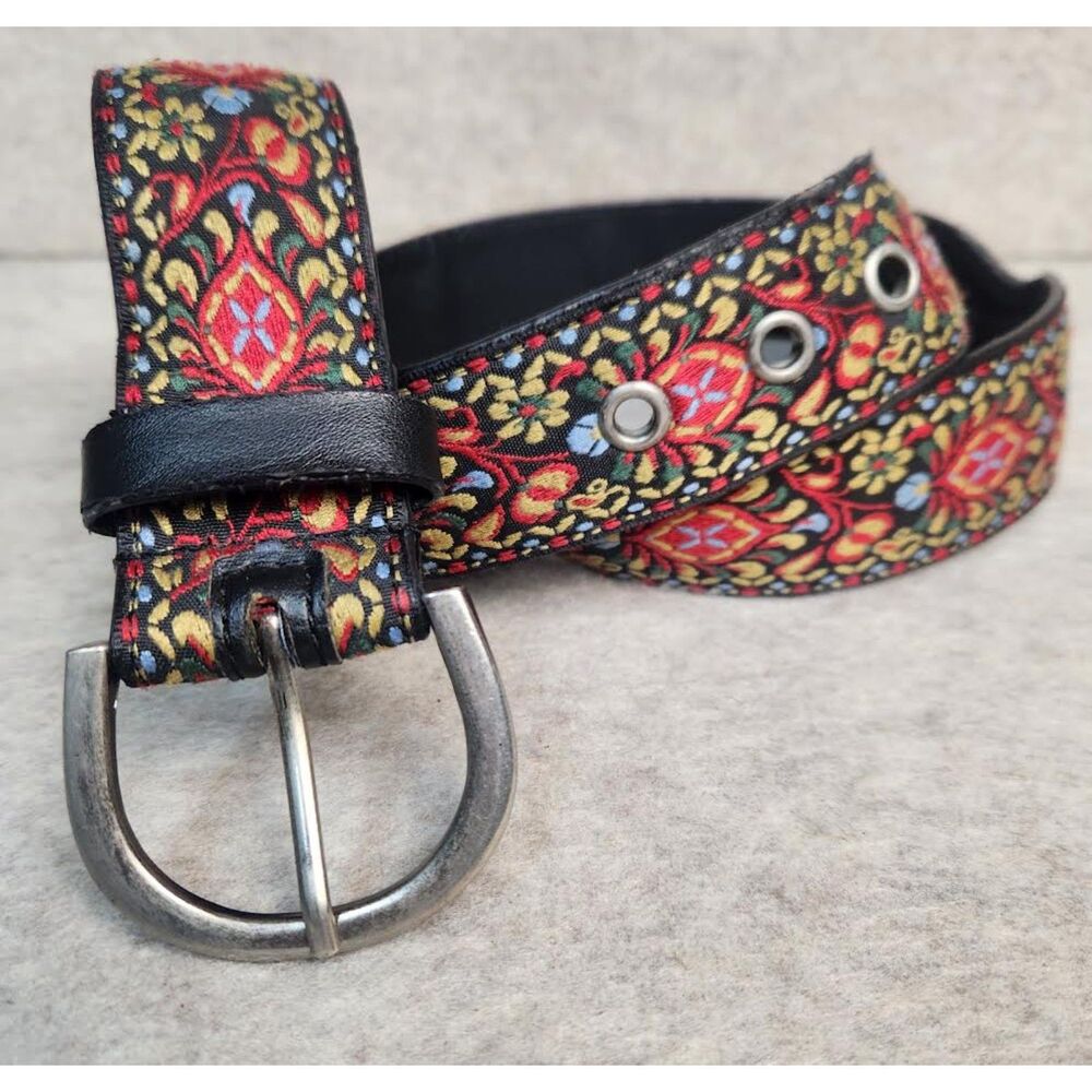 Boho Hippe Vintage Women's Tapestry Belt Size 36 Large